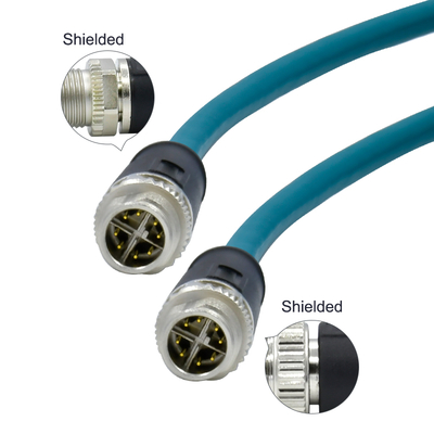 M12 connettore impermeabile maschio femmina 3-17 pin IP68 dorato