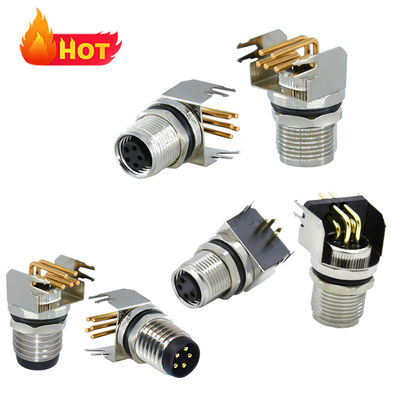 M8 Waterproof Connector 3 4 5 6 8 Pin IP67/IP68 250V Circular Connector for Industrial Applications