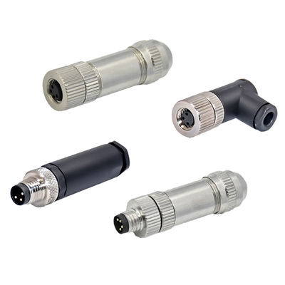 IP67/IP68 Waterproof M8 Circular Connector with 3/4/5/6/8 Pin Configuration and 30V/60V Rated Voltage
