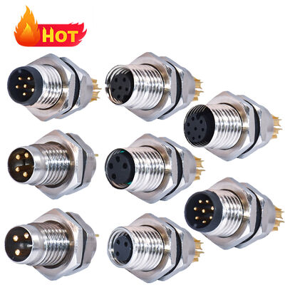 Rigoal IP67/IP68 M8 connettore circolare impermeabile con tensione nominale 250V e contatti dorati in ottone