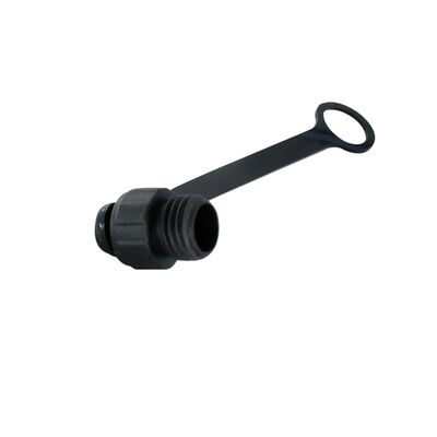 M8 Copertura contro la polvere del connettore con catena per maschio, copertura per femmina, copertura di plastica nera