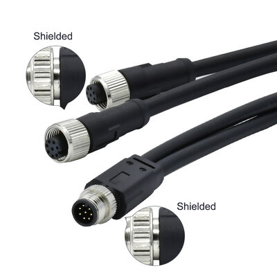 Connettore sensore circolare maschio M8 a 4 pin, tipo Y stampato, cavo PUR 26AWG x 4C, conforme a IP67 per segnali automobilistici