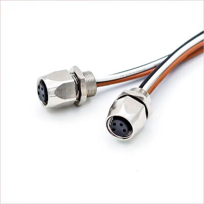 Connettore Mini M8 Impermeabile in Metallo a 4 pin per Montaggio a Pannello