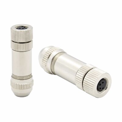 M8 Metal Fieldwire Screw Connected Shield 3Pin 4Hole IP67 Piattaforma di cavo impermeabile per applicazioni automobilistiche maschili