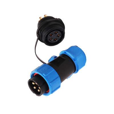 Termine maschio impermeabile di SP21 2 Pin Panel Mount Connector Screw con la copertura