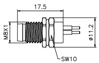 Connettore impermeabile impermeabile automatico del connettore IP67/68 del supporto del pannello del PWB dei perni dell'incavo di aviazione M8 3 4