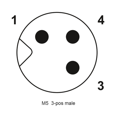 Connettore impermeabile di modellatura diritto maschio della circolare M5 per il sensore