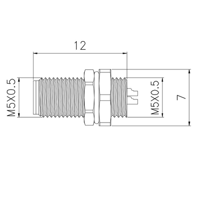 Supporto maschio IP67 4 Pin Connector del pannello del connettore 60V 1A di automazione di Rigoal