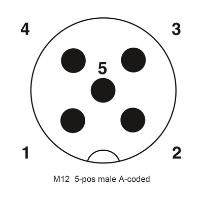 Connettore impermeabile M12 A del separatore di M12 5pin T che codifica maschio all'adattatore femminile 2