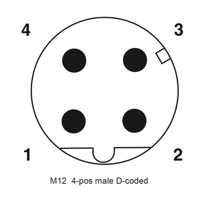 M12 8 appunta la femmina impermeabile capa maschio diritta del connettore di Un-codifica M12 all'adattatore RJ45