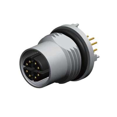 Bordo impermeabile dell'installazione del connettore del maschio 8 del perno M12 del supporto diritto del pannello dopo i terminali del PWB