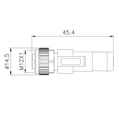 Il fermaglio maschio impermeabilizza 4 la resistenza terminale Pin Plug della spina Ip67 M12 del sensore di Pin M12