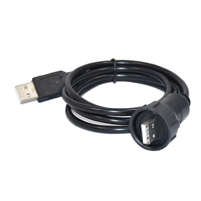 maschio impermeabile del connettore IP67 USB2.0 del supporto del pannello 1.5A ad assemblaggio cavi femminile 1M