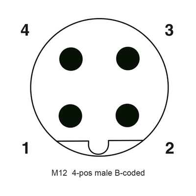 M12 impermeabile 8 Pin Female Connector 5P 12P con A/codifica di D
