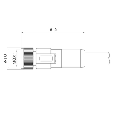 5P connettore impermeabile diritto M8 2 della vite IP67 3 4 5 8 Pin X che Cording