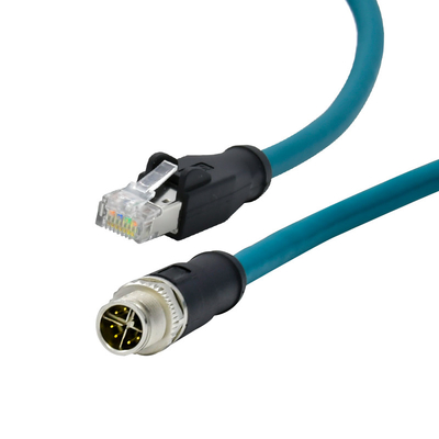 Il connettore circolare impermeabile m12 x di Rigoal IP68 ha codificato a cavo rj45 per la rete Ethernet