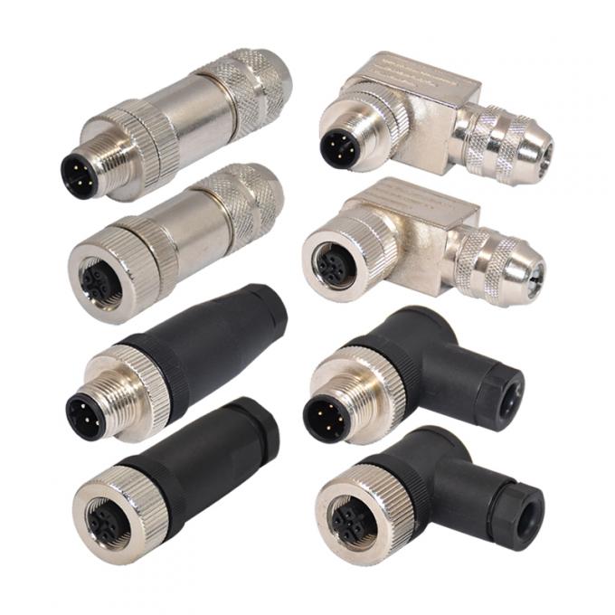 Stabilità di IP67 CuZn M12 4 Pin Connector Waterproof Aerospace Power 3