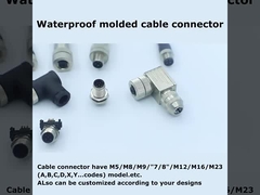 CE IP68 M5 M8 M12 3p ， 4p ， 5p ， 8p ， 12p Assemblaggio connettori per montaggio a pannello stampati per tutta la serie